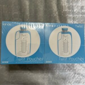 Kiinde Twist Pouches 6oz, 40ct X 2 NIB Sealed